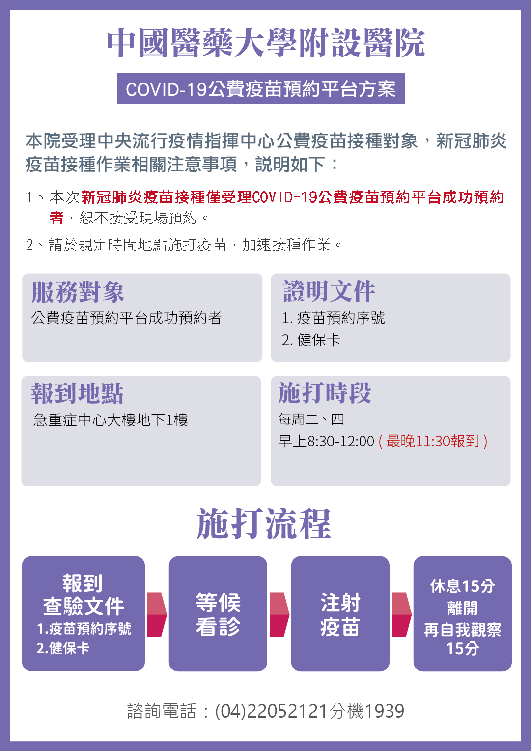 Covid 19公費疫苗預約平台新冠疫苗接種須知 最新消息 中國醫藥大學附設醫院 Covid 19公費疫苗預約平台新冠疫苗接種須知 最新消息 中國醫藥大學附設醫院