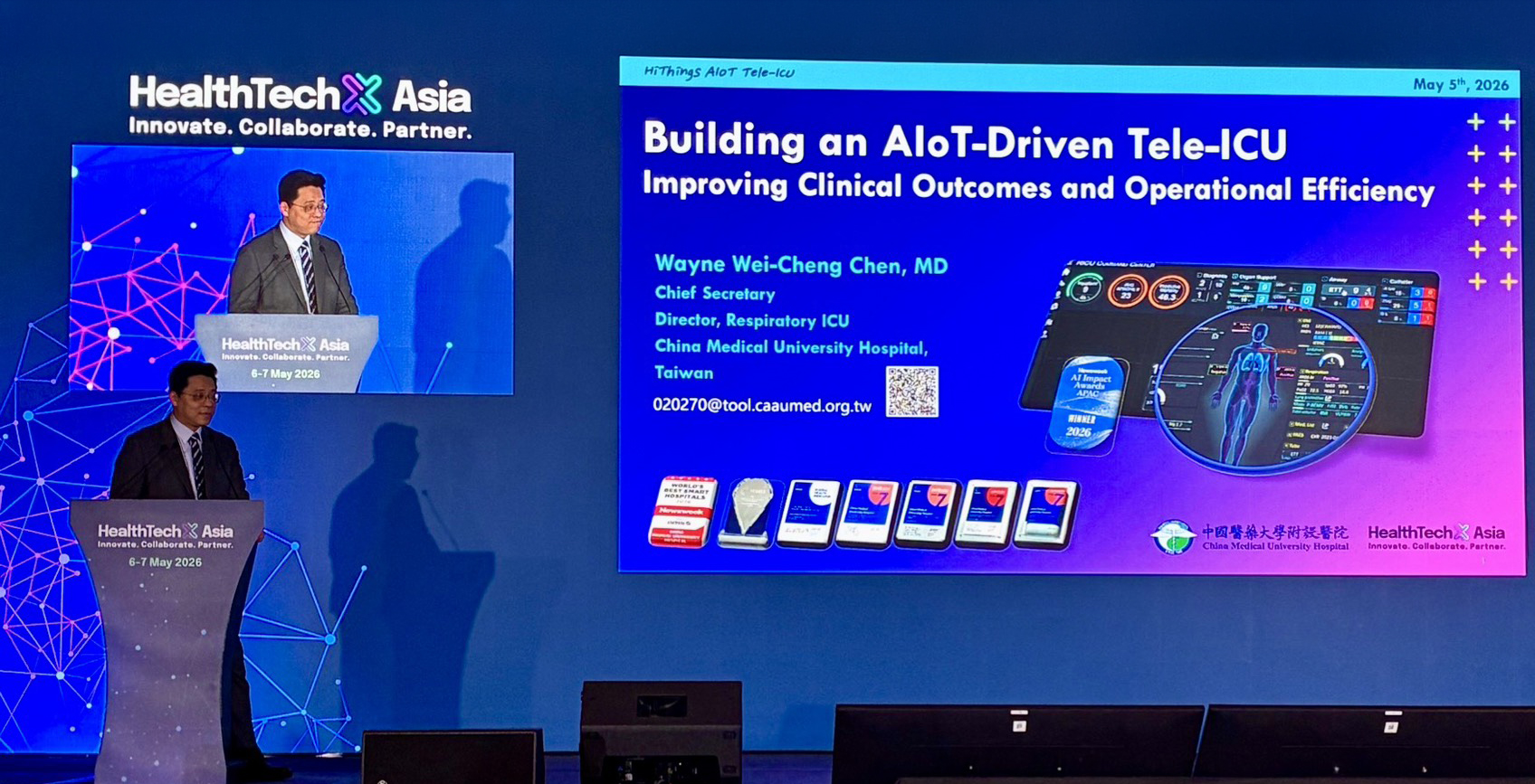 中醫大附醫受邀 HealthTechX Asia 2026 分享智慧重症照護成果