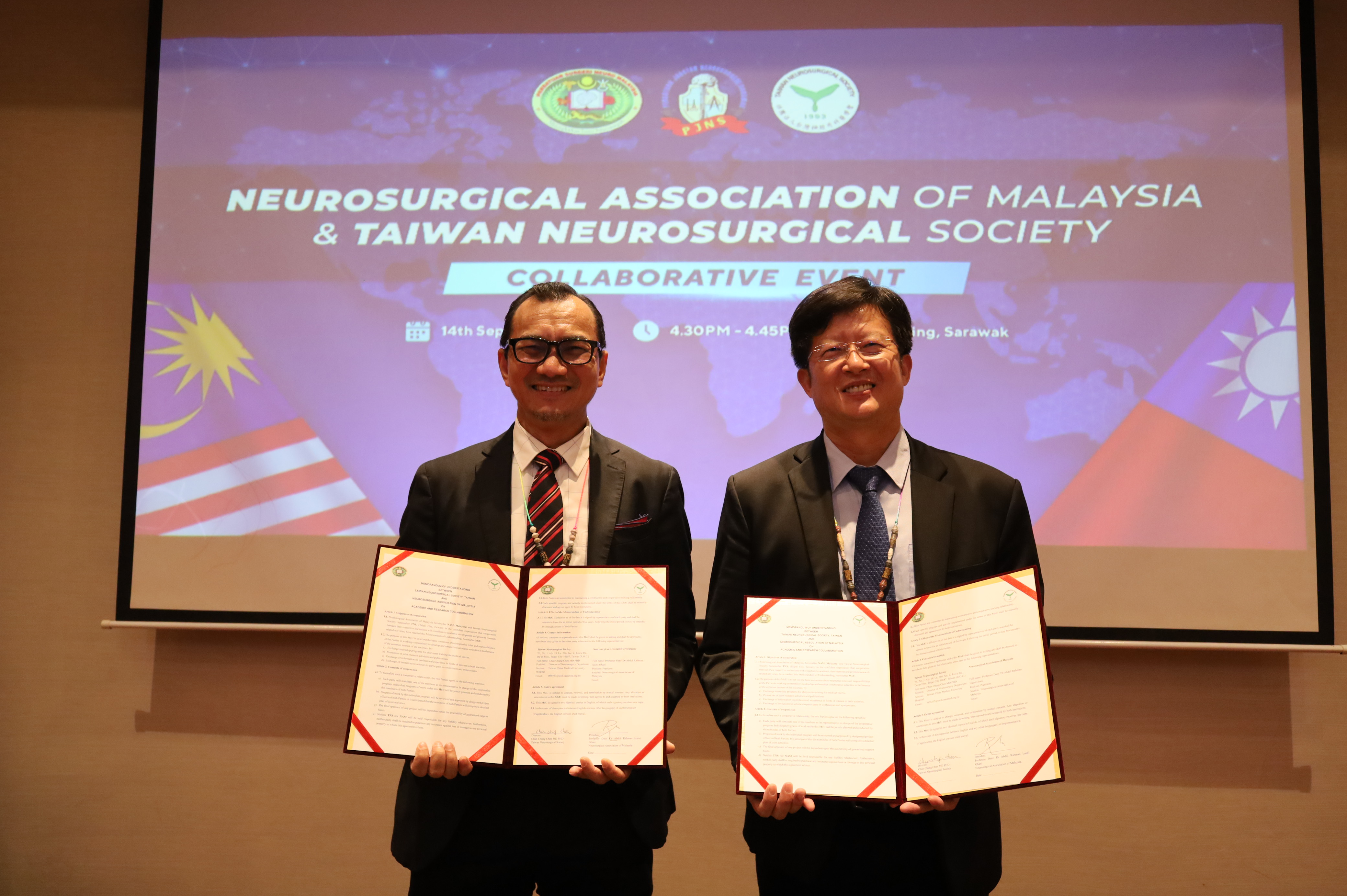 Successful Experience in Cell Therapy at CMUH Promoted to Malaysia Taiwan and Malaysia Neurosurgical Societies Sign MOU to Enhance Medical and Health Cooperation 的輪播圖片