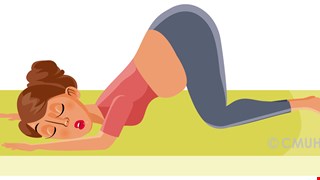 膝胸臥式-矯正不正常胎位