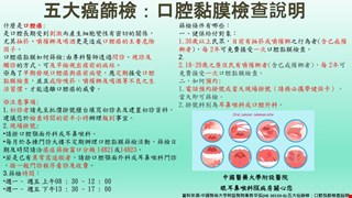 五大癌篩檢-口腔黏膜檢查說明/8K