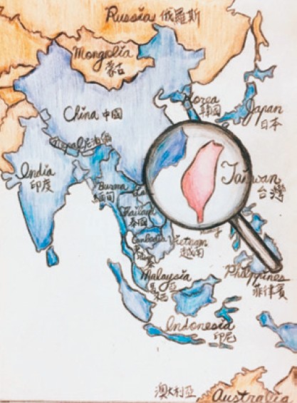 藍色區域為日本腦炎流行地區,臺灣也無法置身事外。