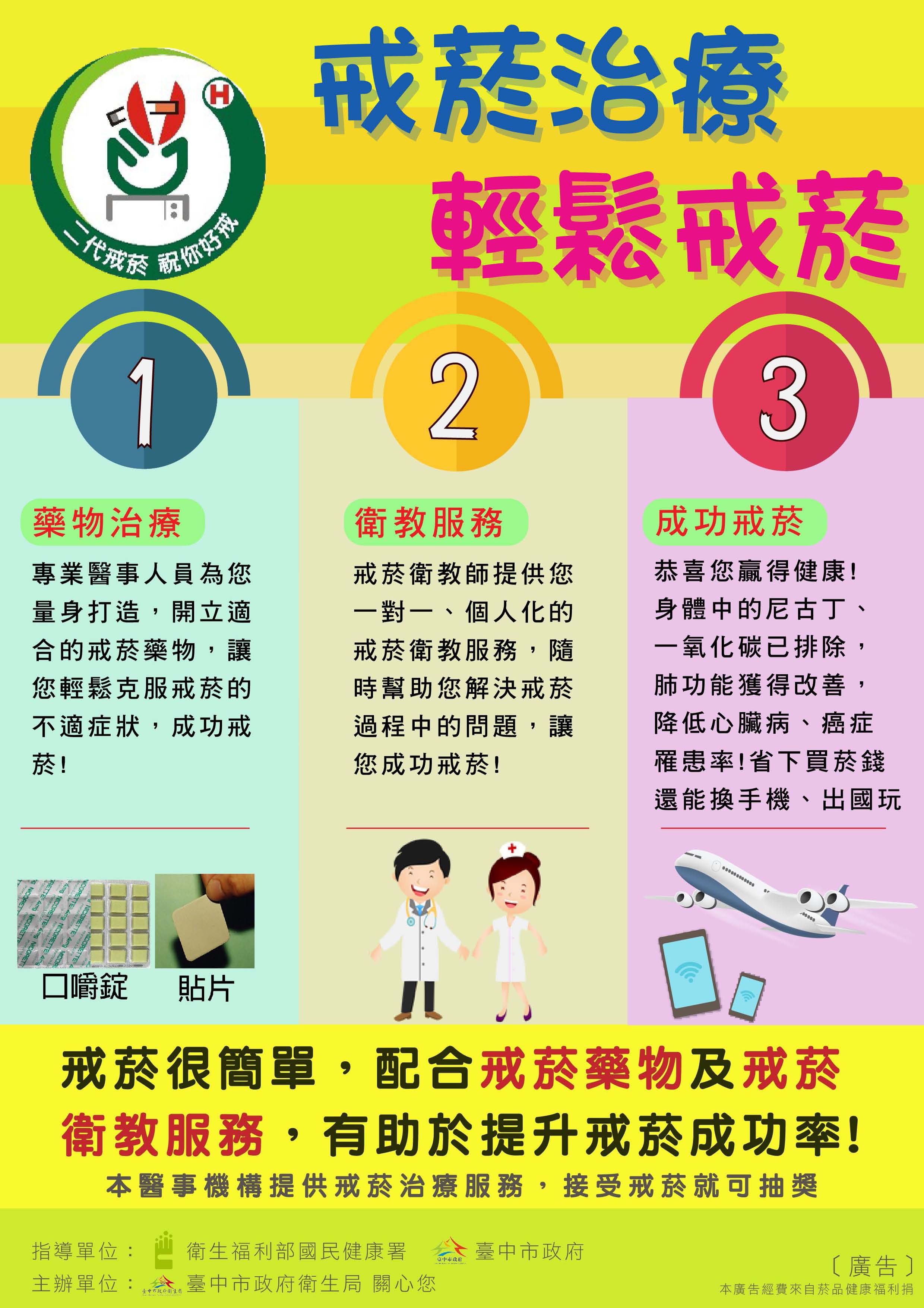 107年臺中市戒菸服務抽獎活動