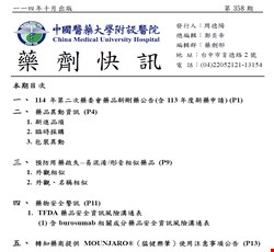 藥劑快訊358期